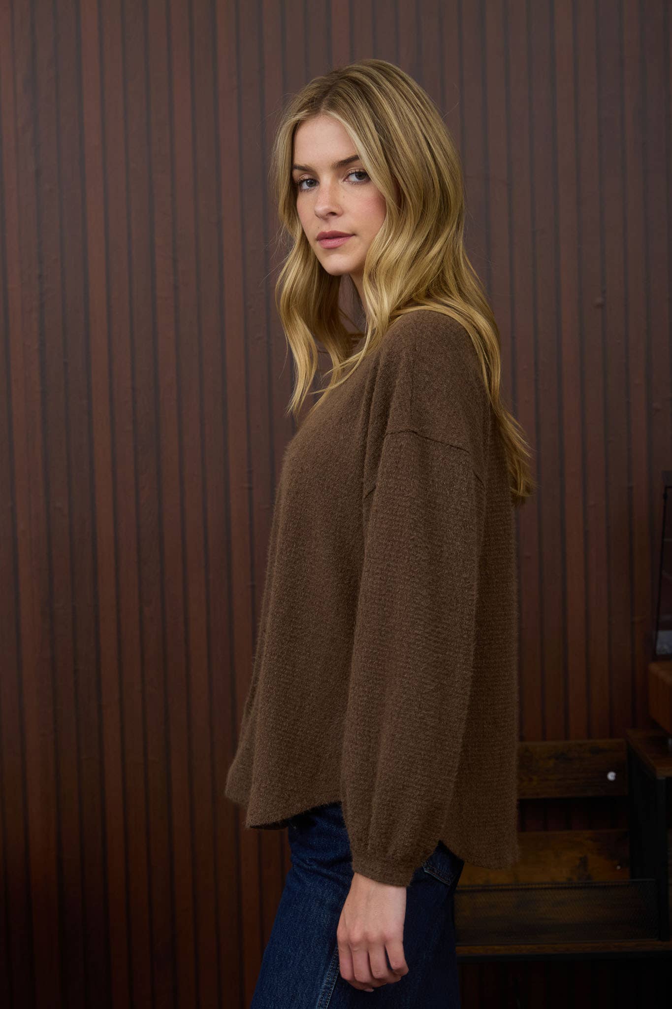 Fuzzy Knit Top