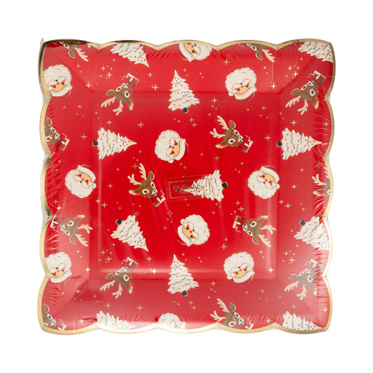 Retro Holiday Pattern Plate