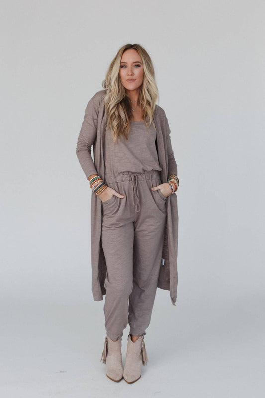 Set to Go Jumpsuit & Cardigan Set