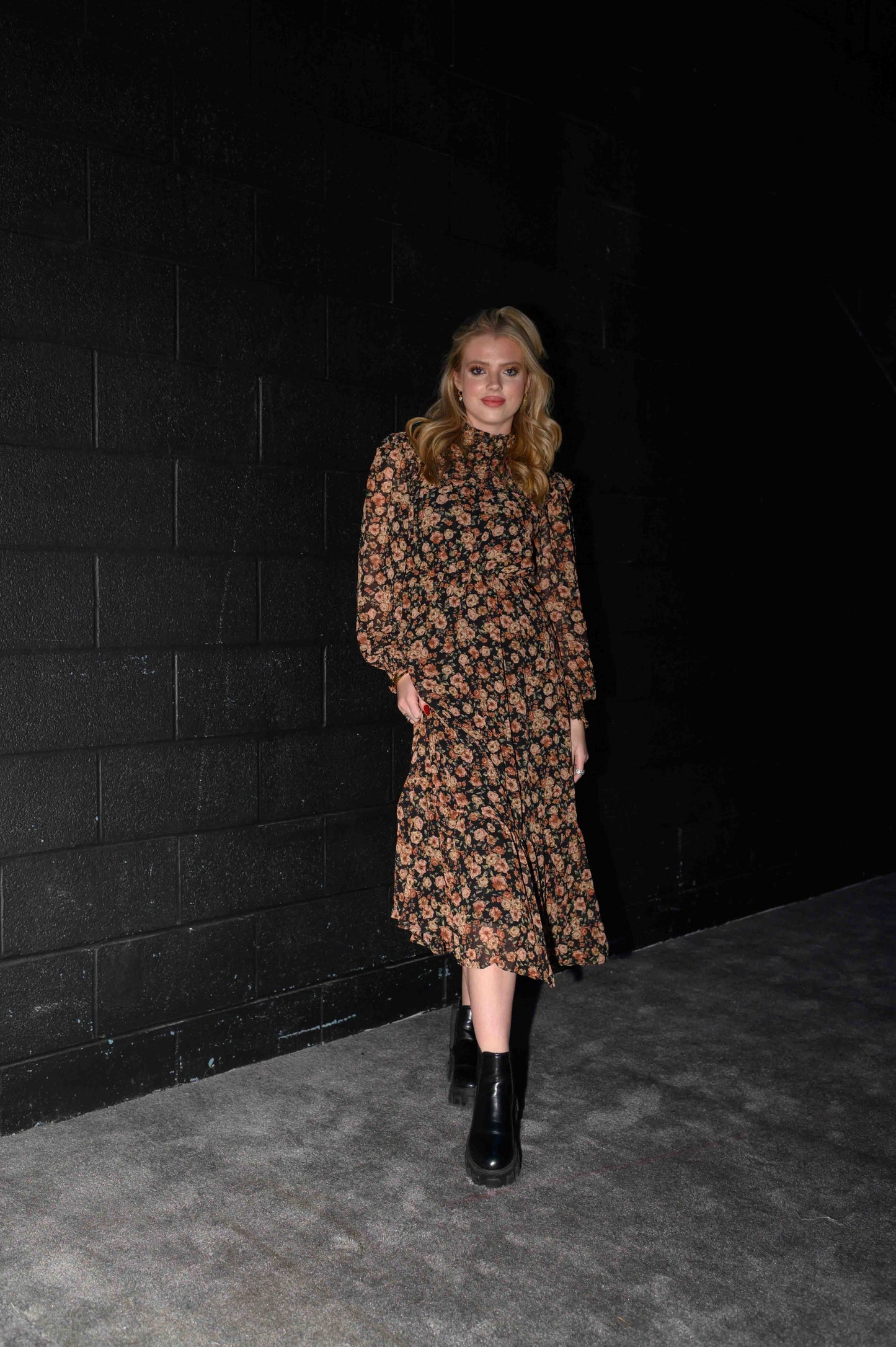 fall floral dress