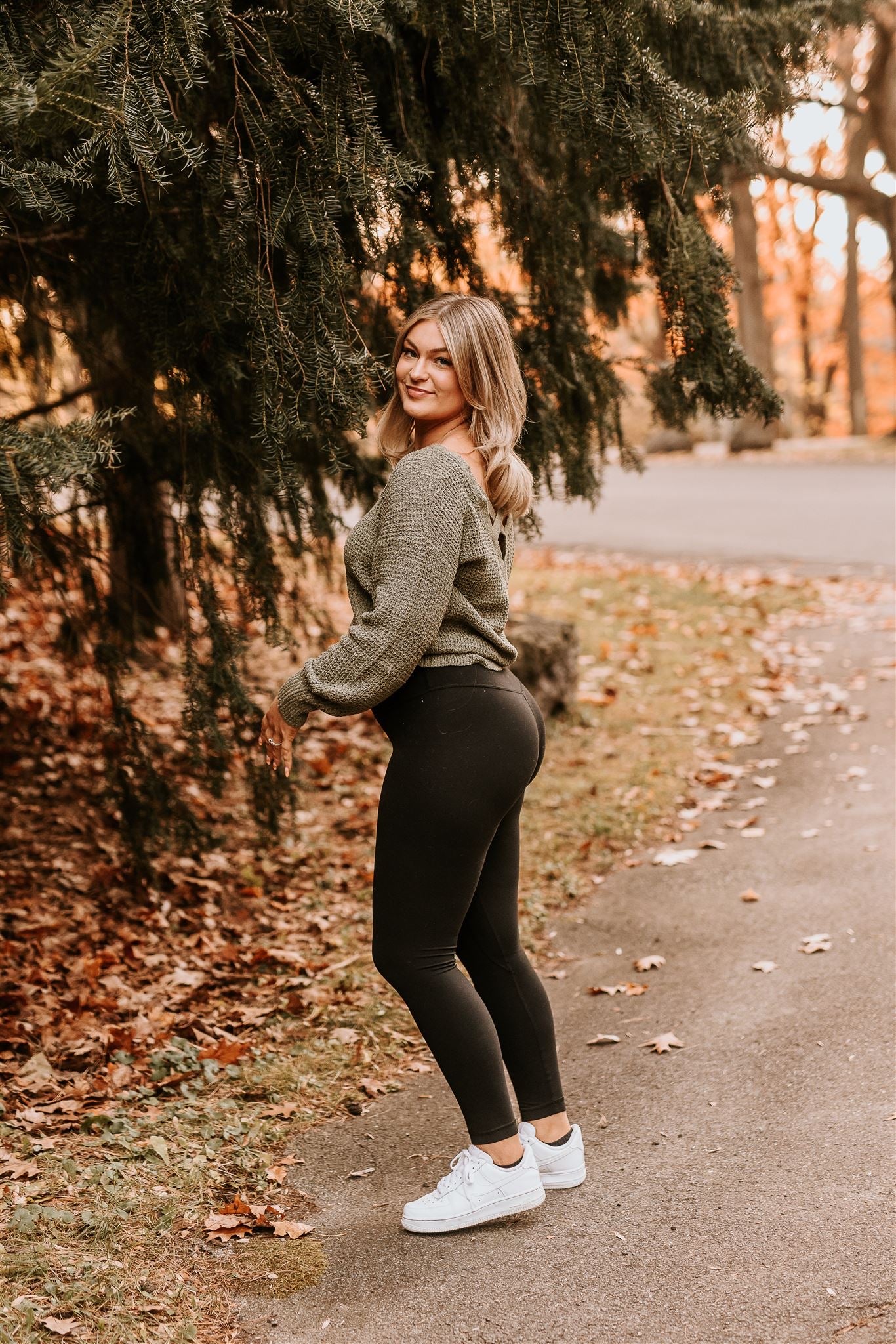 Hunter Green Criss Cross Sweater
