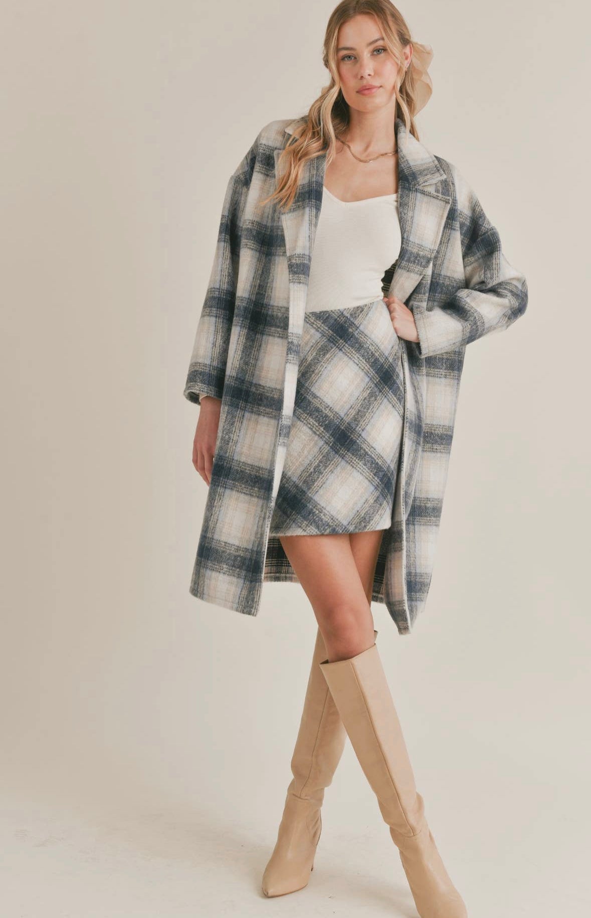 Plaid Peacoat