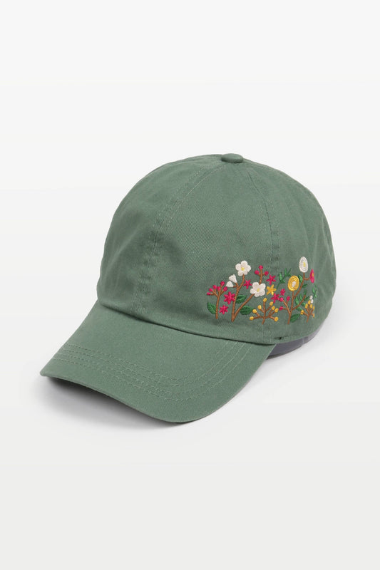 Flowers Side Embroidery Cotton Baseball Cap