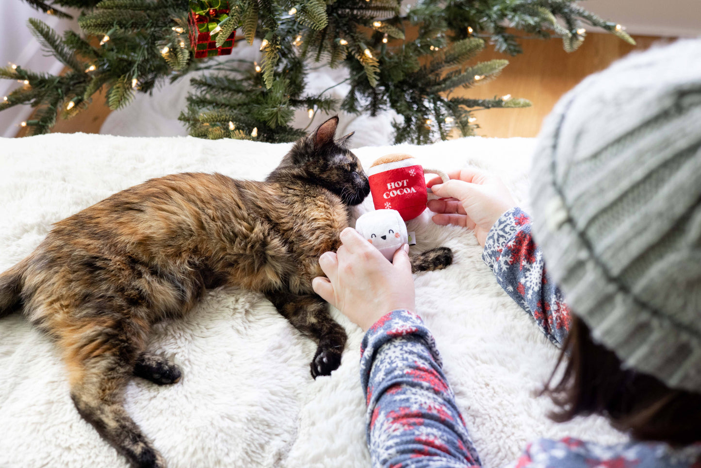 Christmas Hot Cocoa Cat Toys