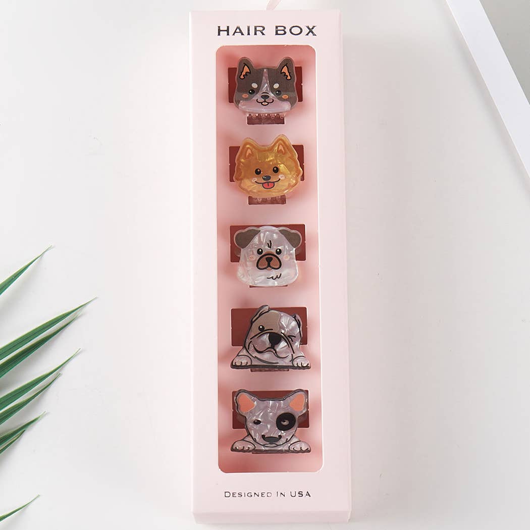 Mini Pup 5 Piece Clip Set