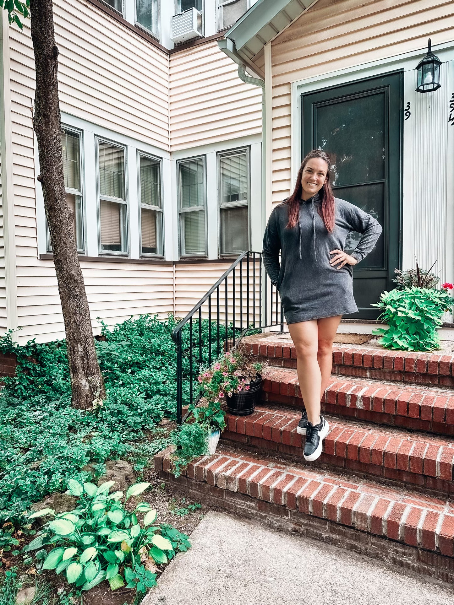 Mineral Wash Hoodie Dress