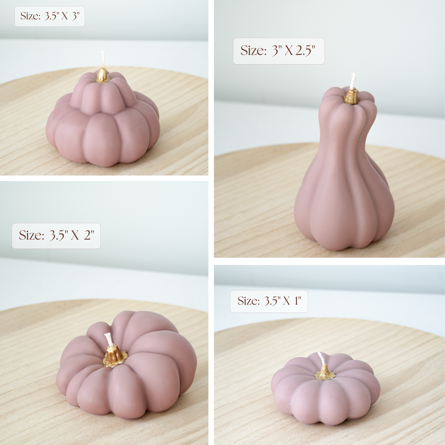 Autumn Pumpkin Decorative Candle Set of 4