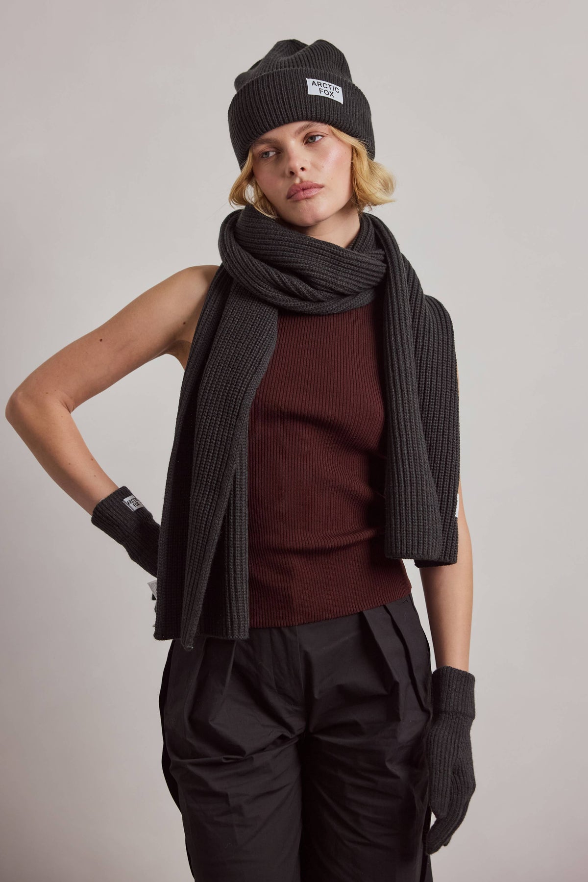 Recycled Bottle Scarf - Black Onyx