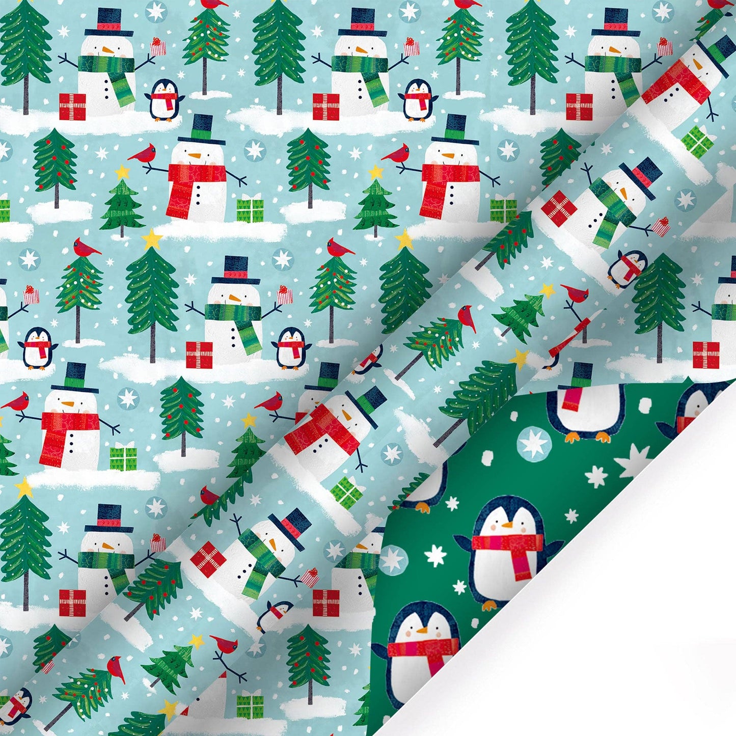 Holiday Reversible Wrapping Paper Bundle 4-pack