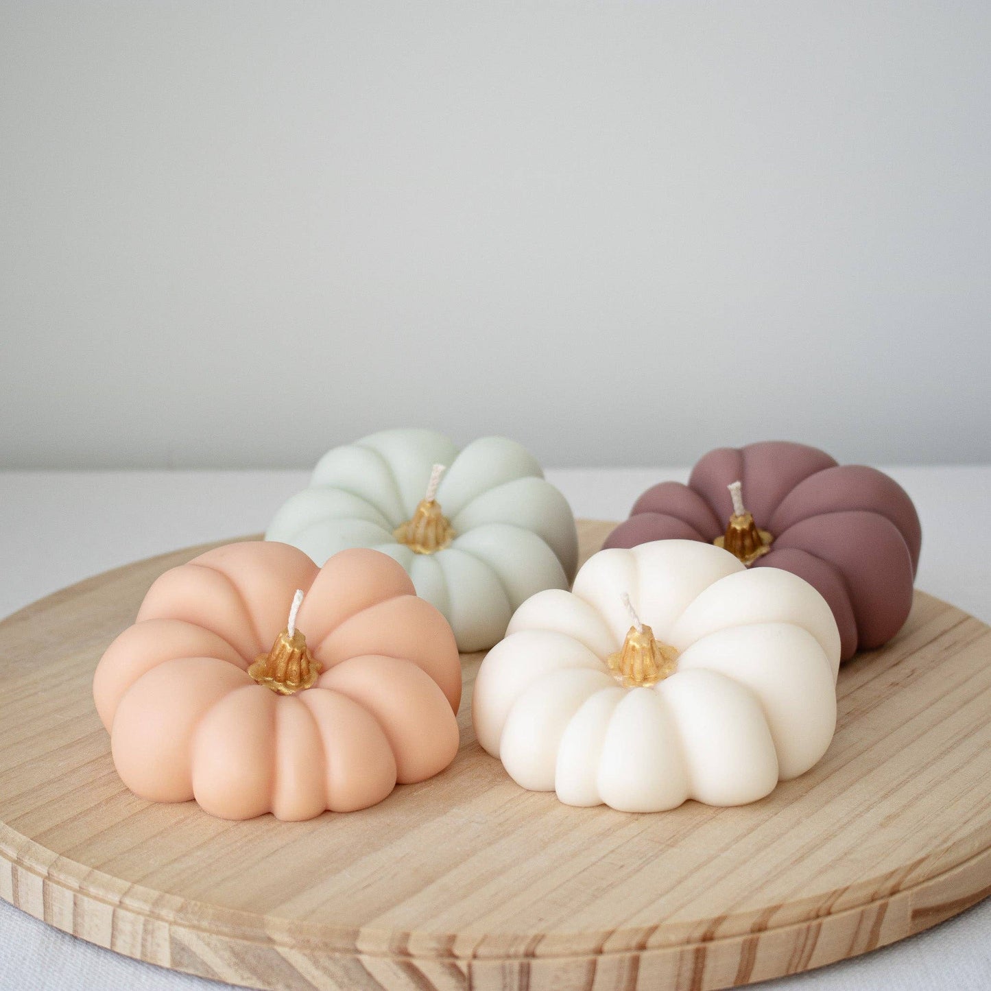 Autumn Pumpkin Decorative Candle Set of 4