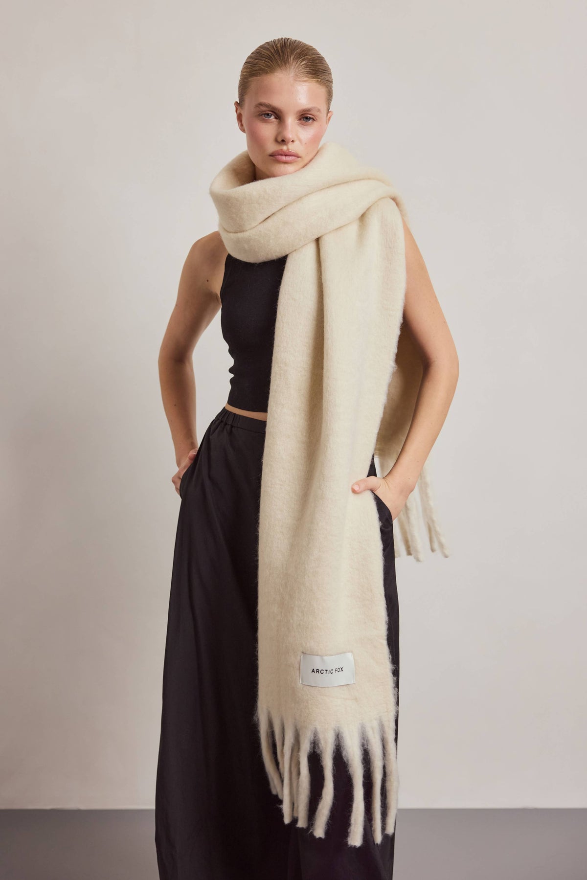 The Reykjavik Scarf -  Pebble Beige