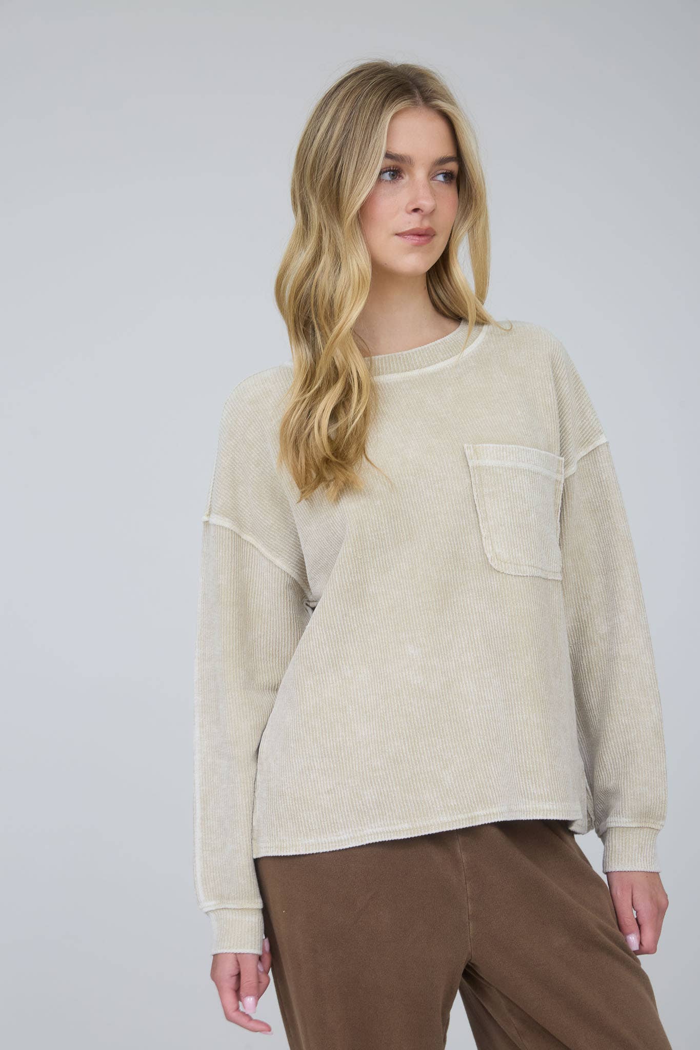 Washed Rib Knit