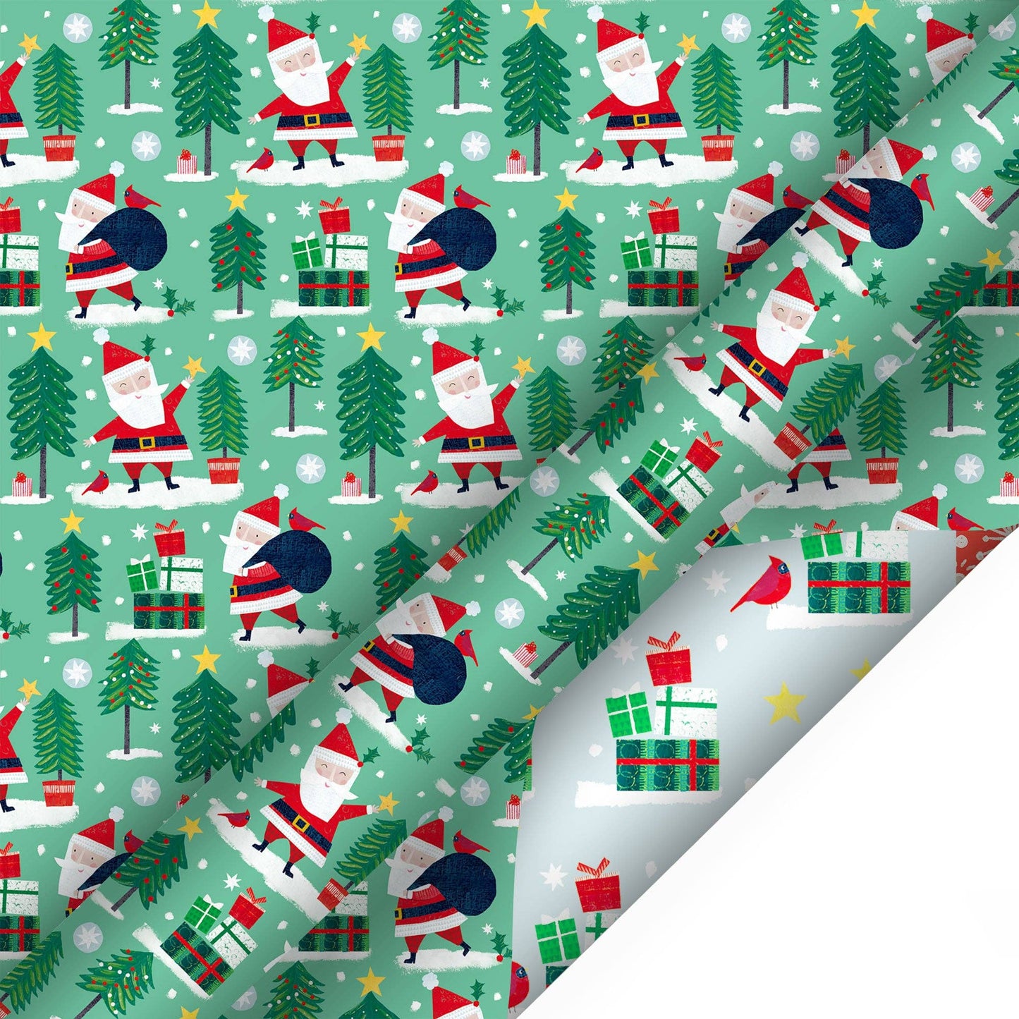 Holiday Reversible Wrapping Paper Bundle 4-pack