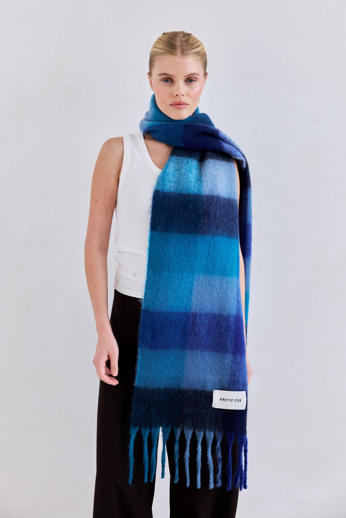 The Reykjavik Scarf - Blue Check