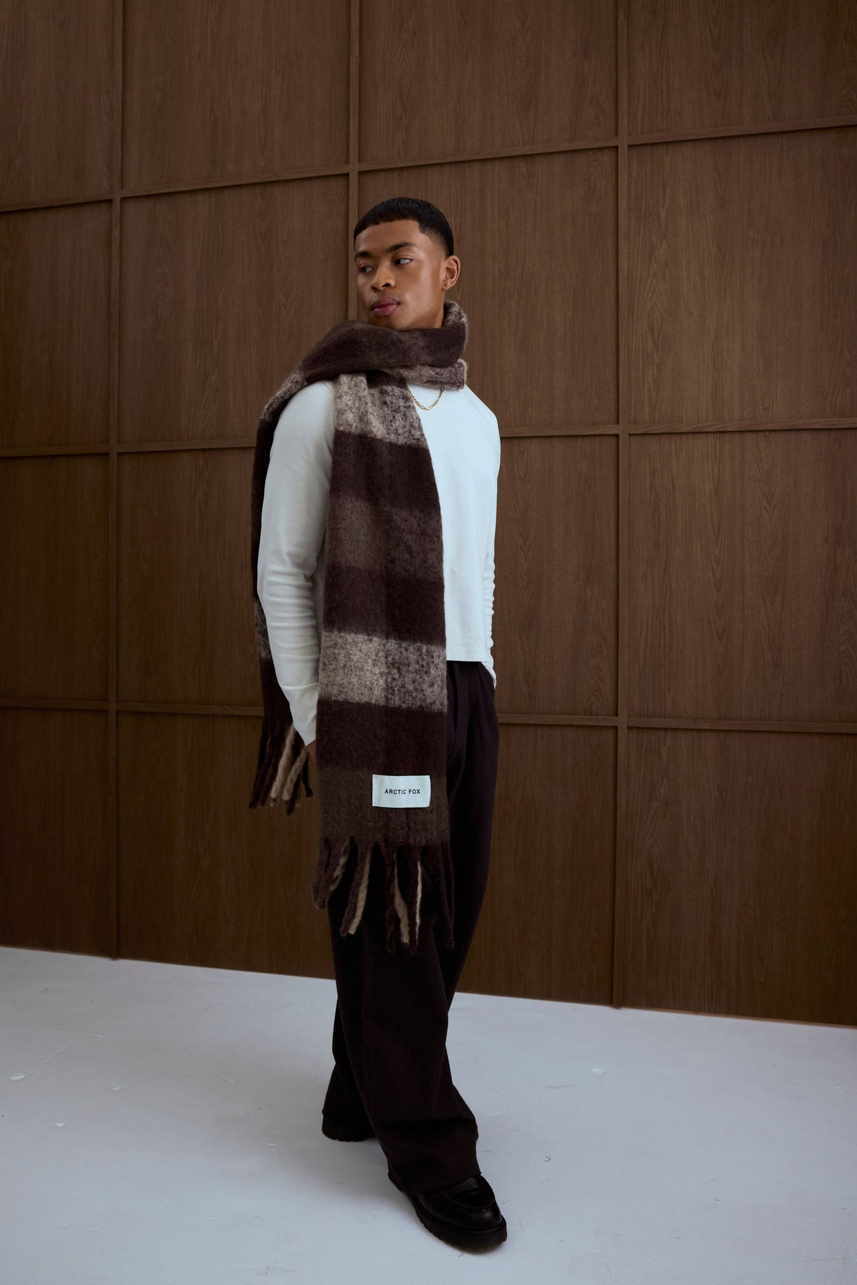 The Reykjavik Scarf - Brown Check