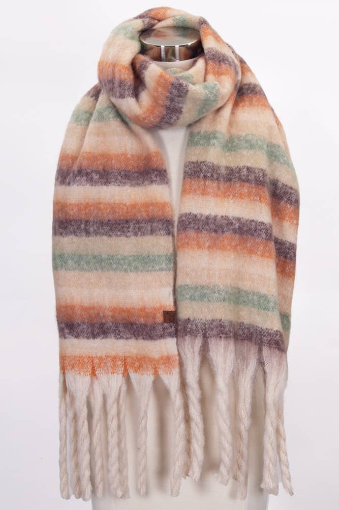Color Block Stripe Scarf