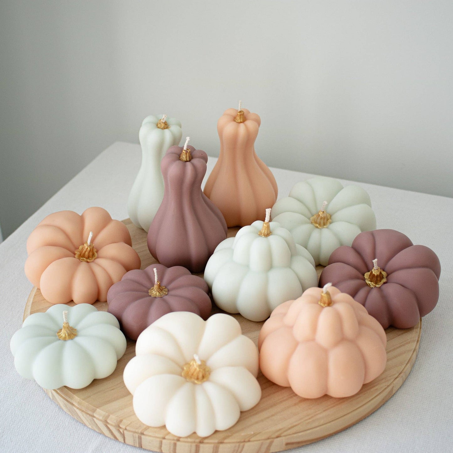 Autumn Pumpkin Decorative Candle Set of 4