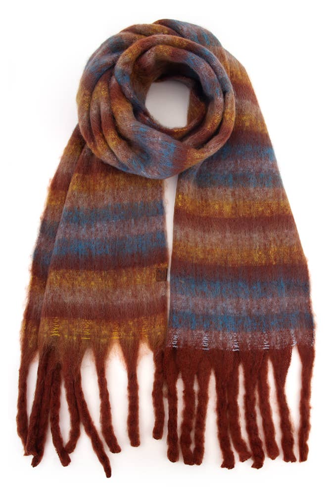 Color Block Stripe Scarf