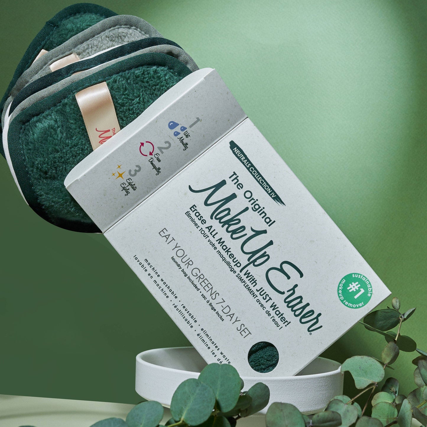 Earthy Greens 7-Day MakeUp Eraser Set