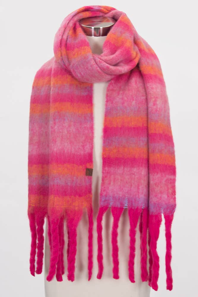 Color Block Stripe Scarf