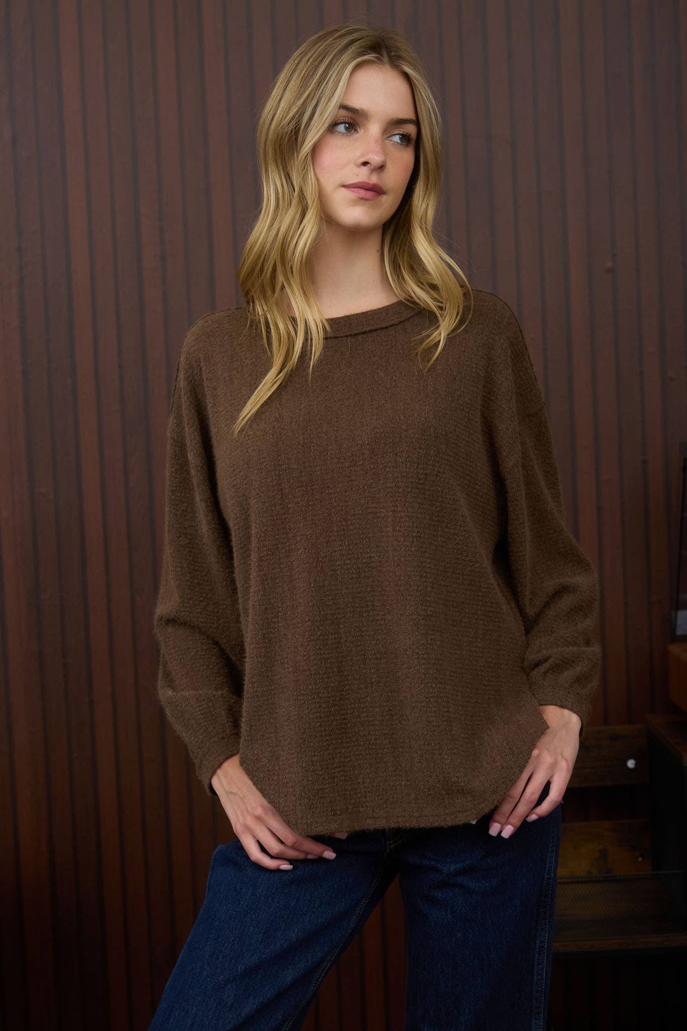 Fuzzy Knit Top