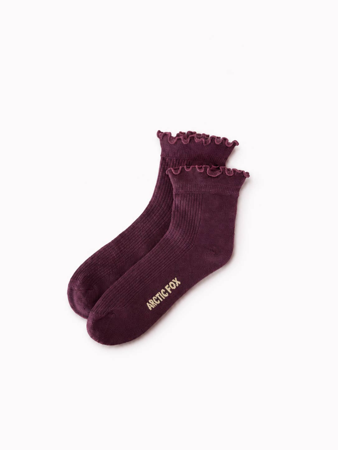 Ruffle Sock - 100% Bamboo - Cherry