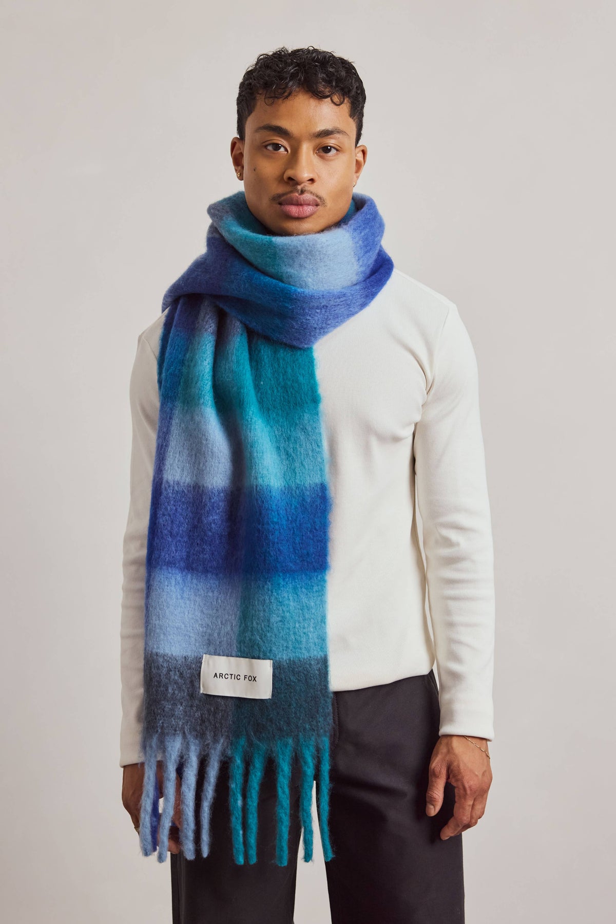 The Reykjavik Scarf - Blue Check