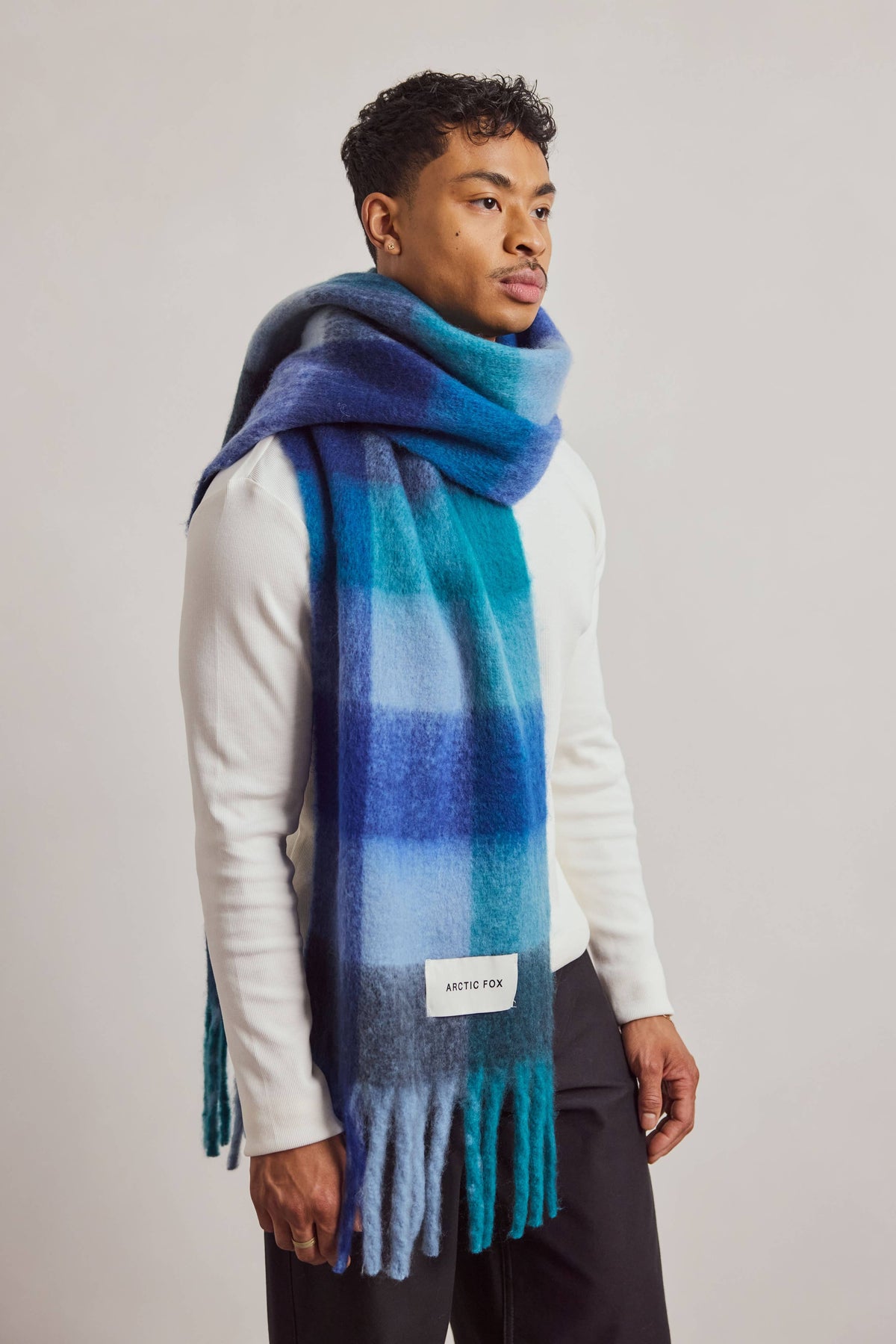 The Reykjavik Scarf - Blue Check