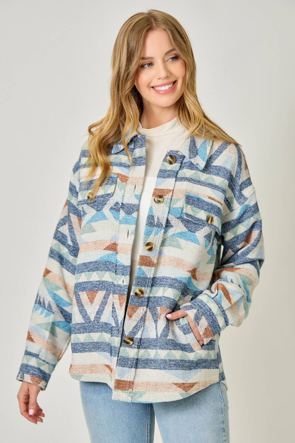 Azul Aztec Shacket