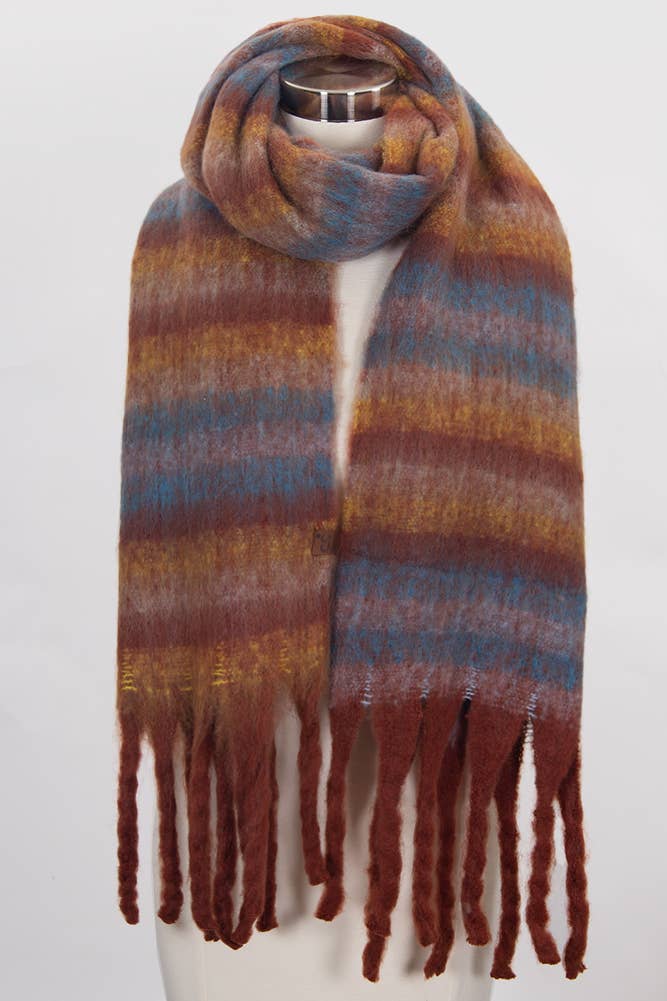 Color Block Stripe Scarf