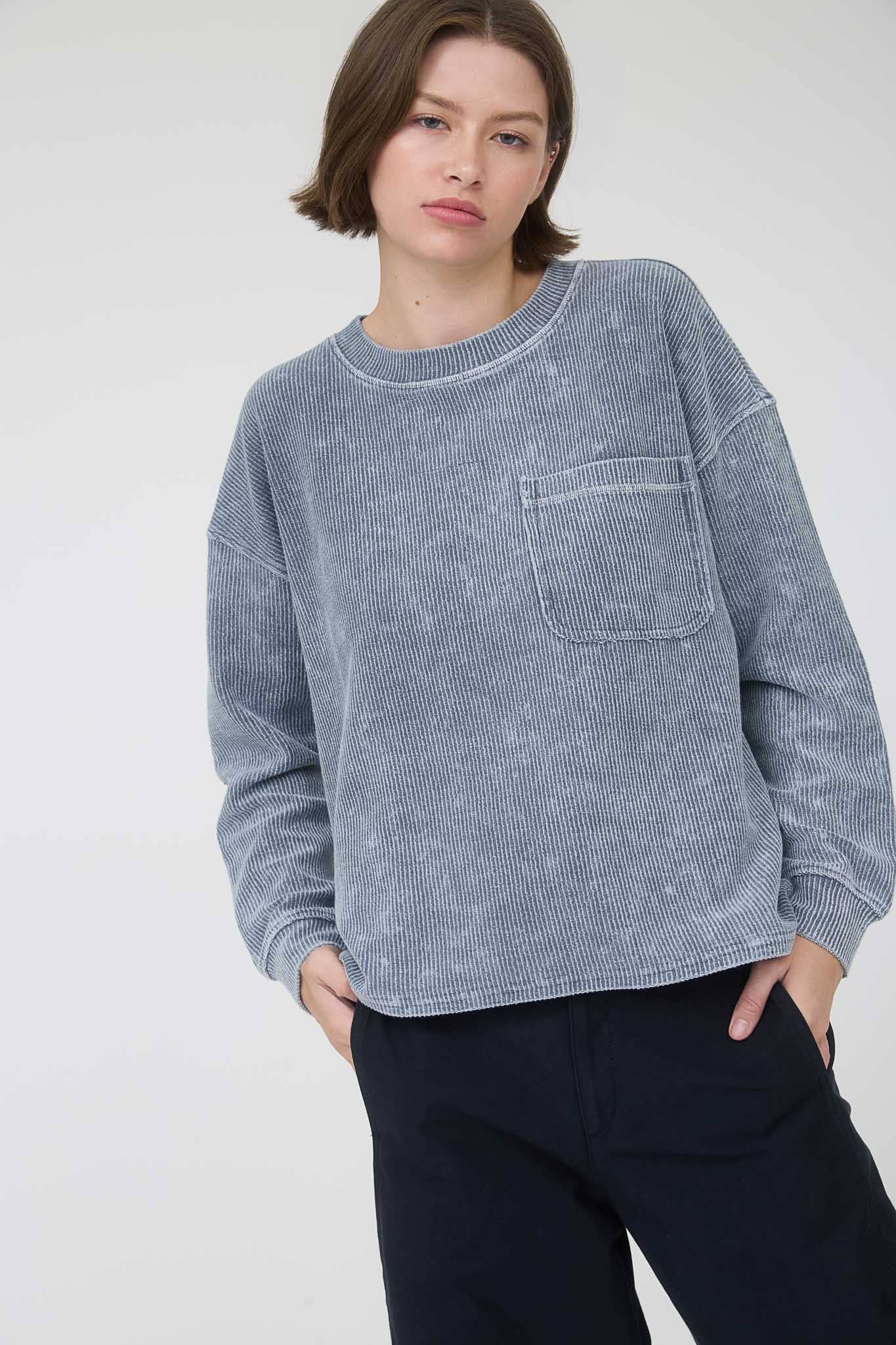 Washed Rib Knit