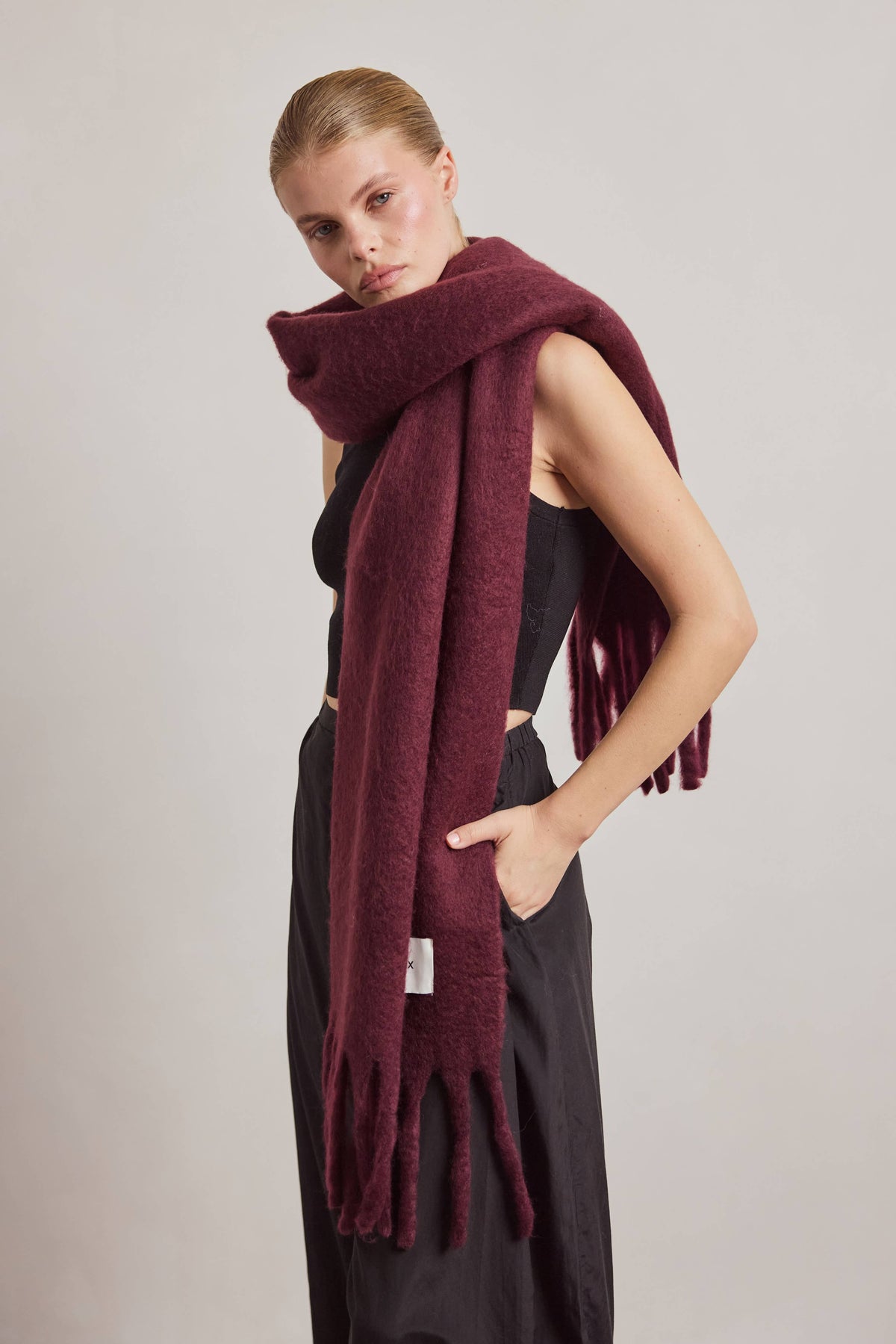 The Stockholm Scarf - Cherry Lacquer