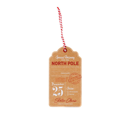 North Pole Kraft Over-sized Gift Tags