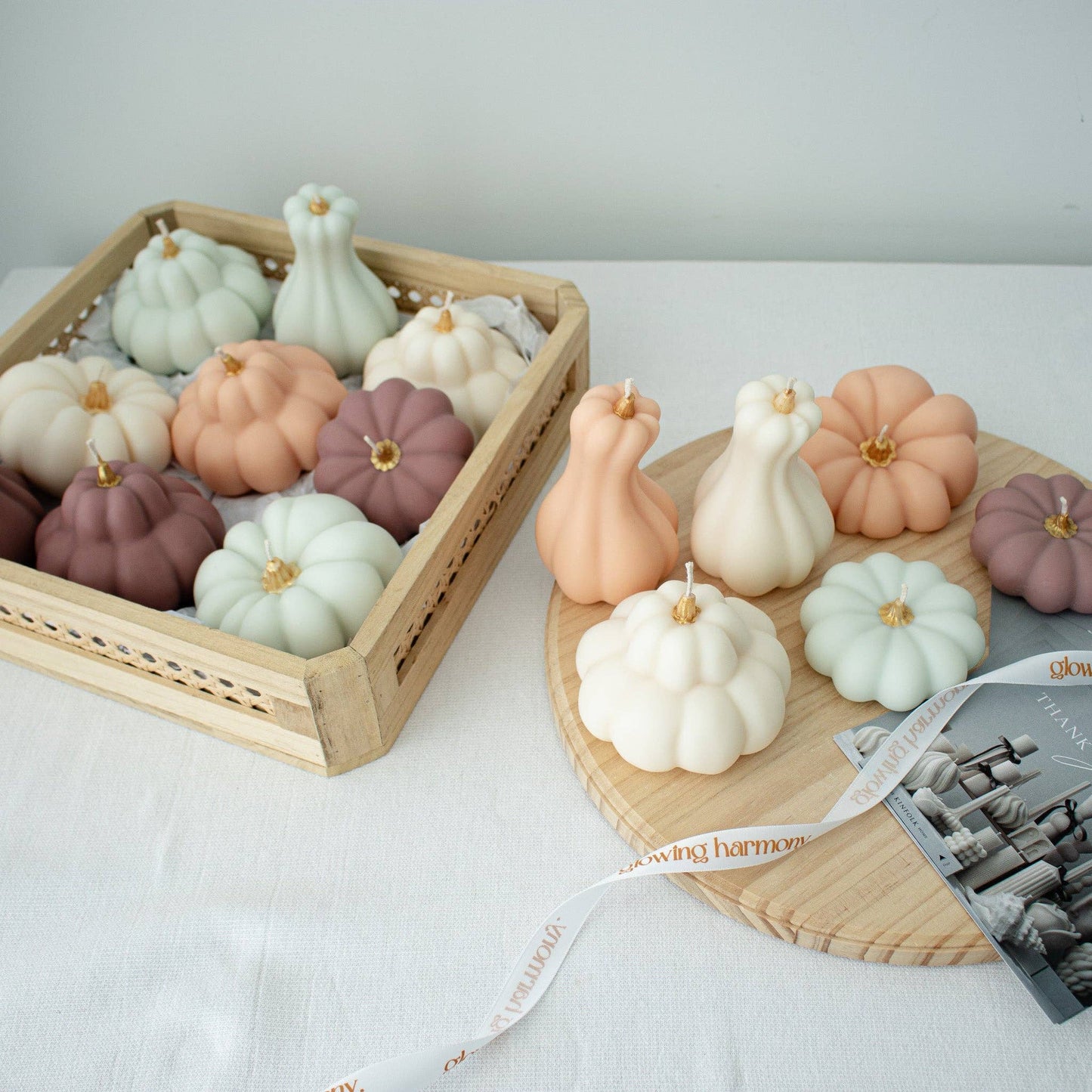 Autumn Pumpkin Decorative Candle Set of 4