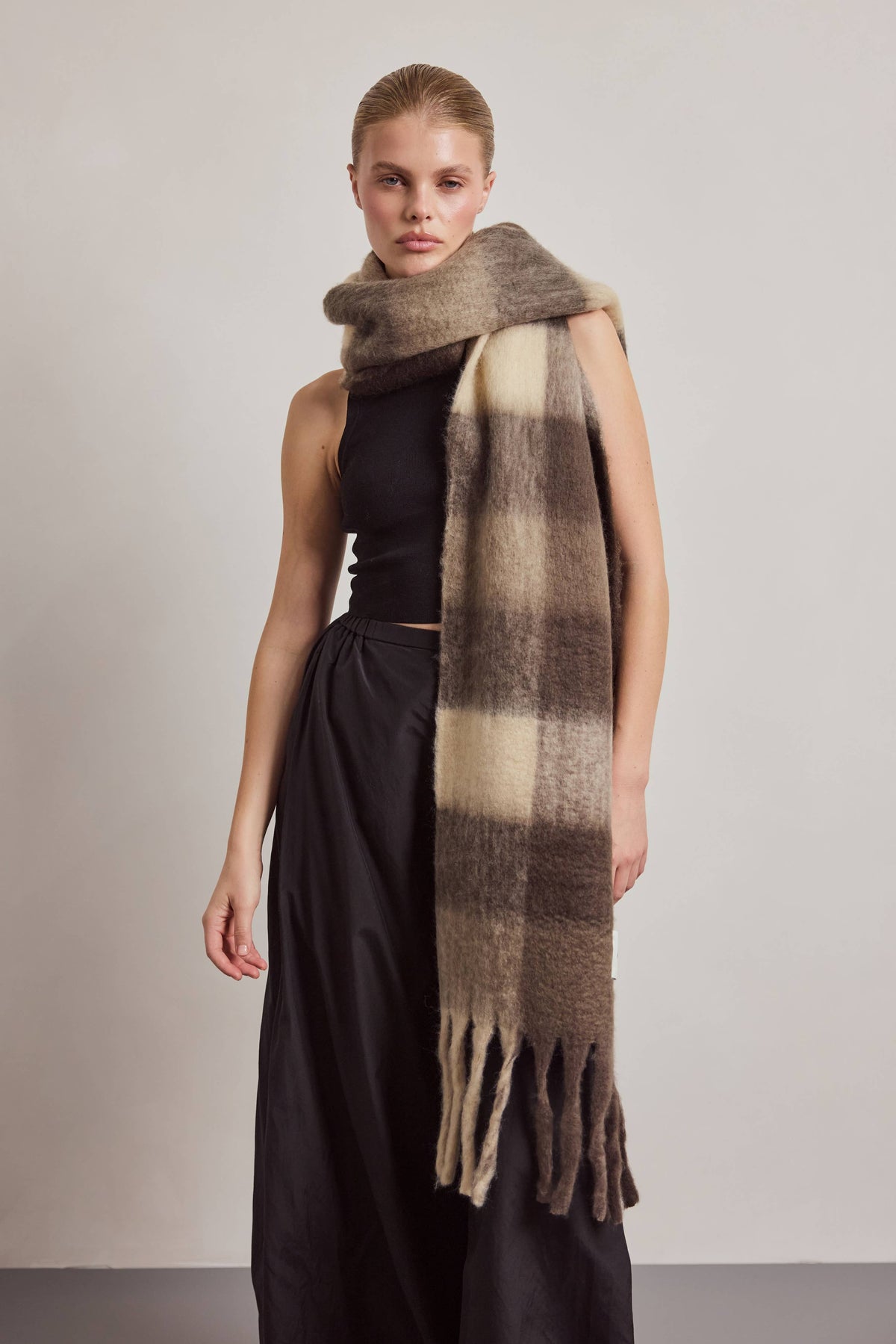 The Reykjavik Scarf - Brown Check