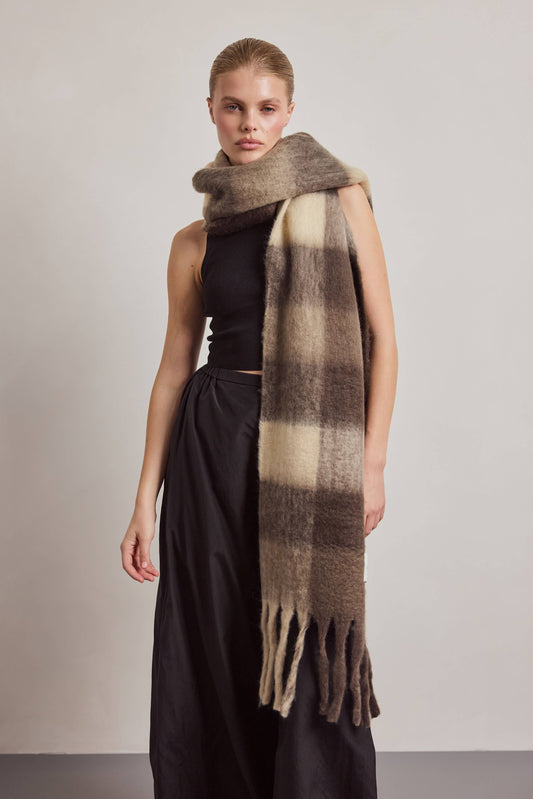 The Reykjavik Scarf - Brown Check