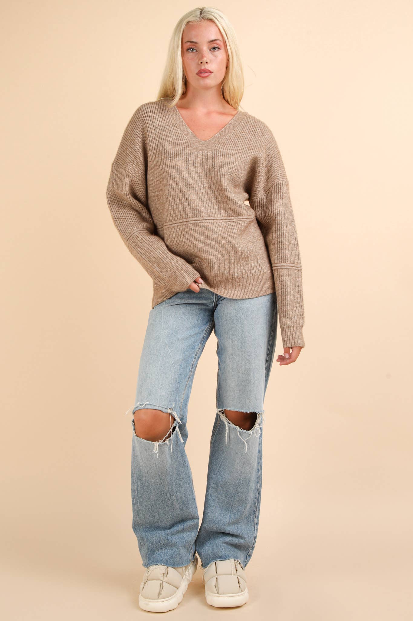 Oversized Knit Sweater Top