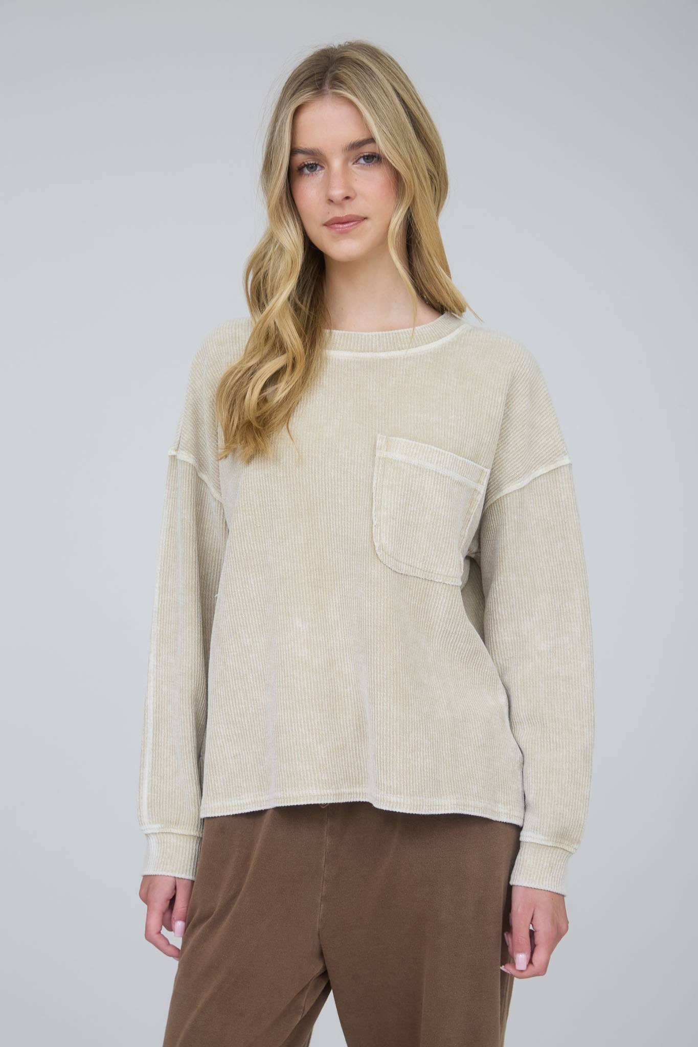 Washed Rib Knit