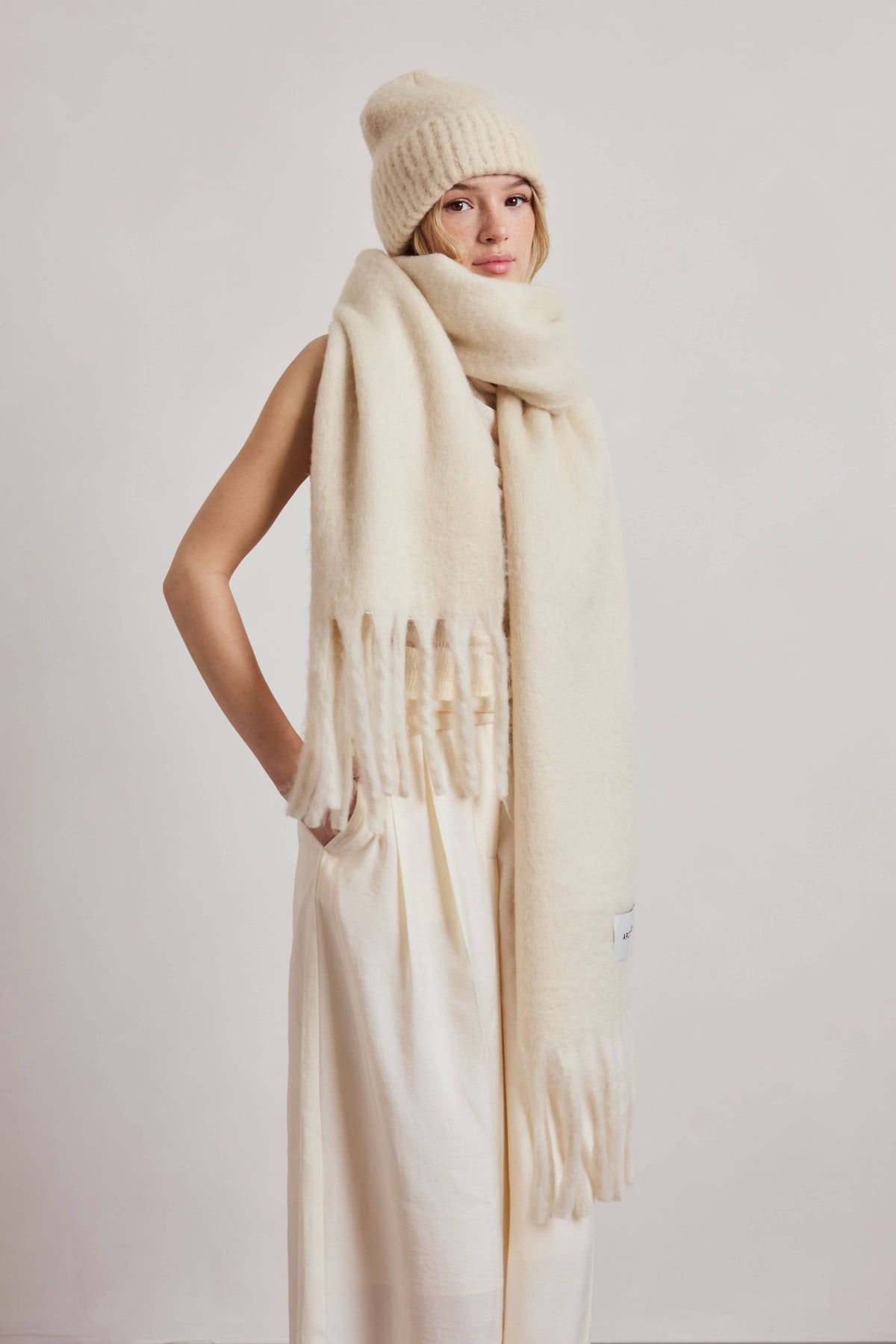 The Reykjavik Scarf -  Pebble Beige
