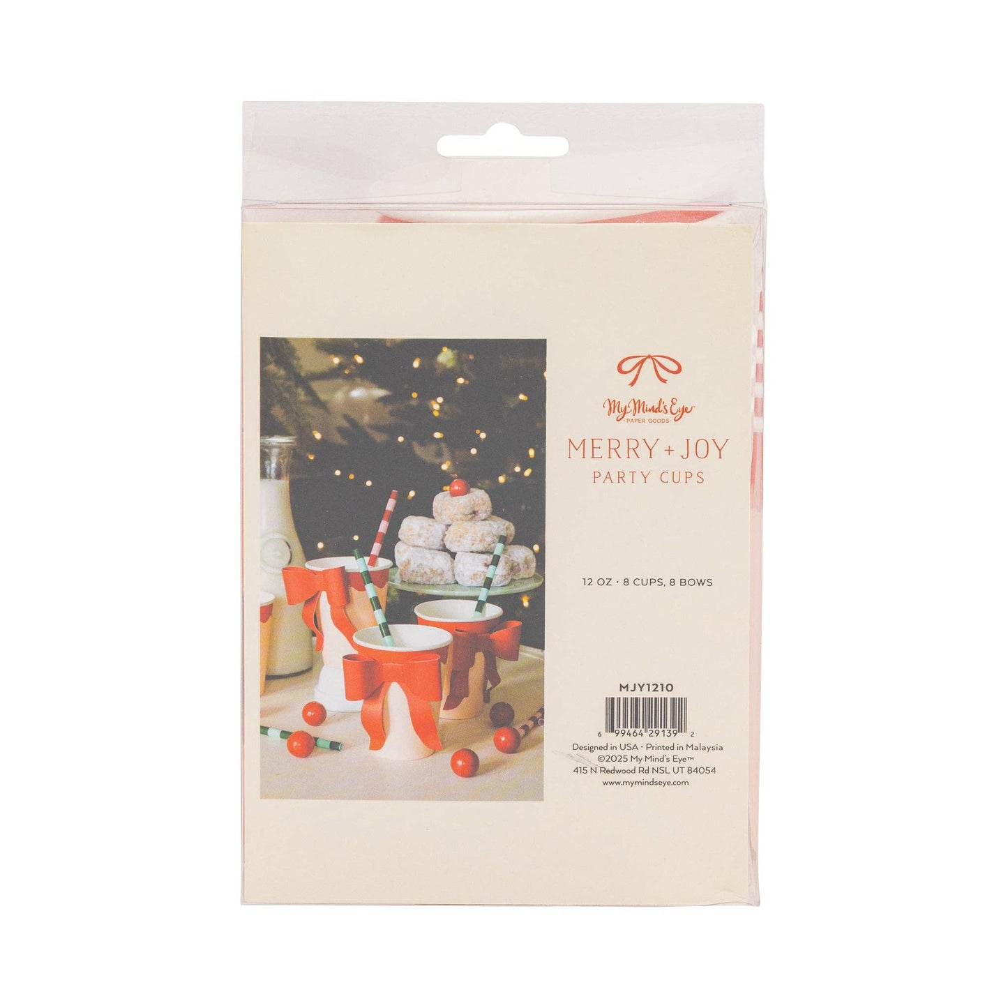 Red and Pink Festive Cup with bow