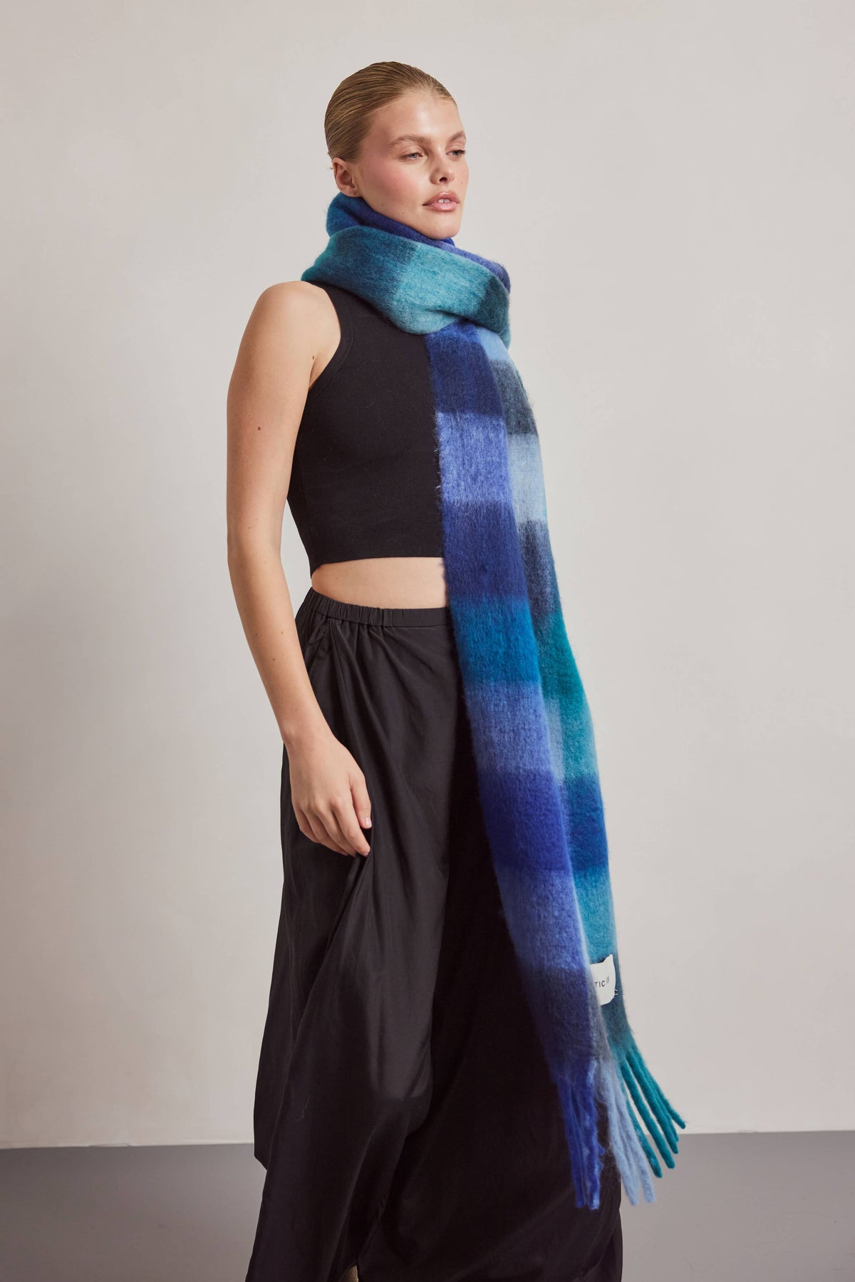 The Reykjavik Scarf - Blue Check