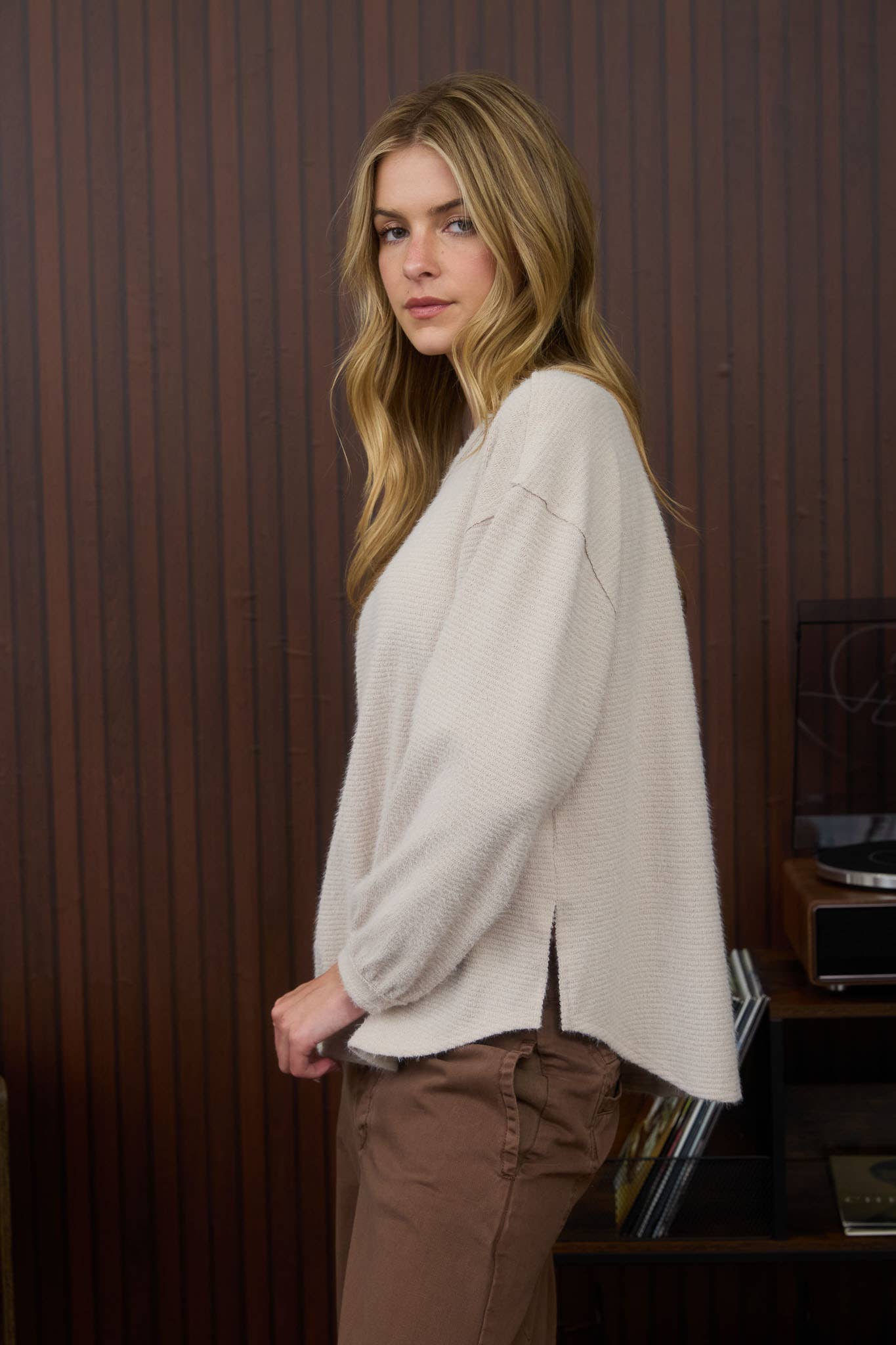 Fuzzy Knit Top