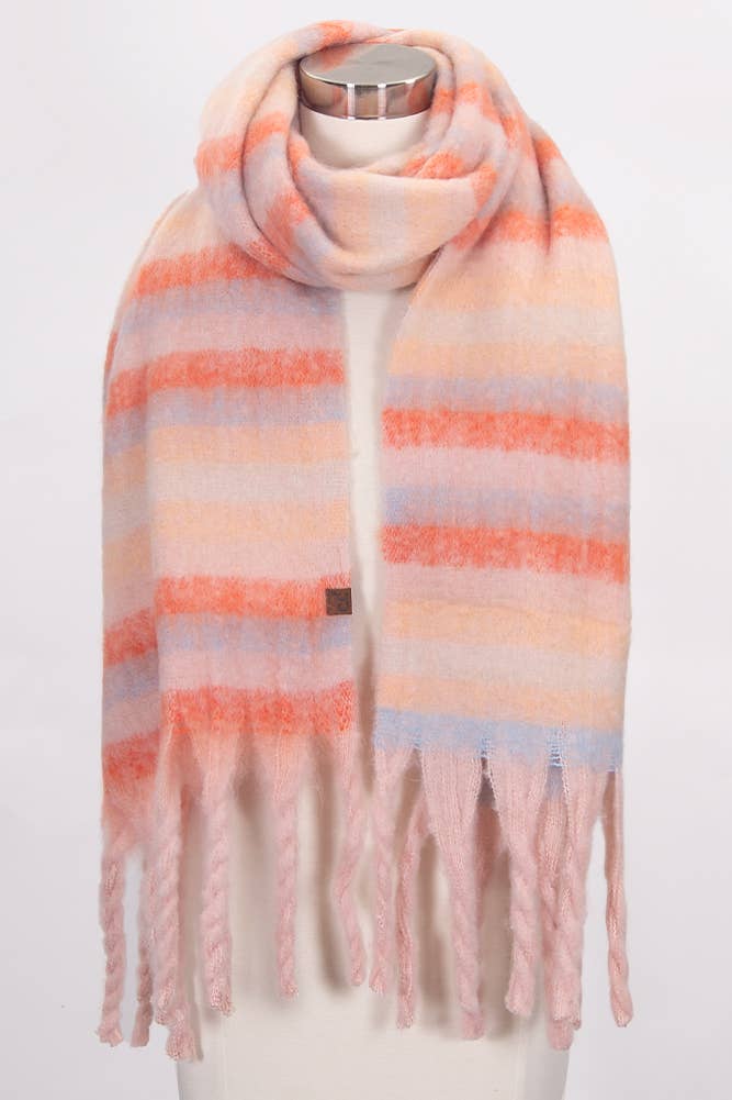 Color Block Stripe Scarf