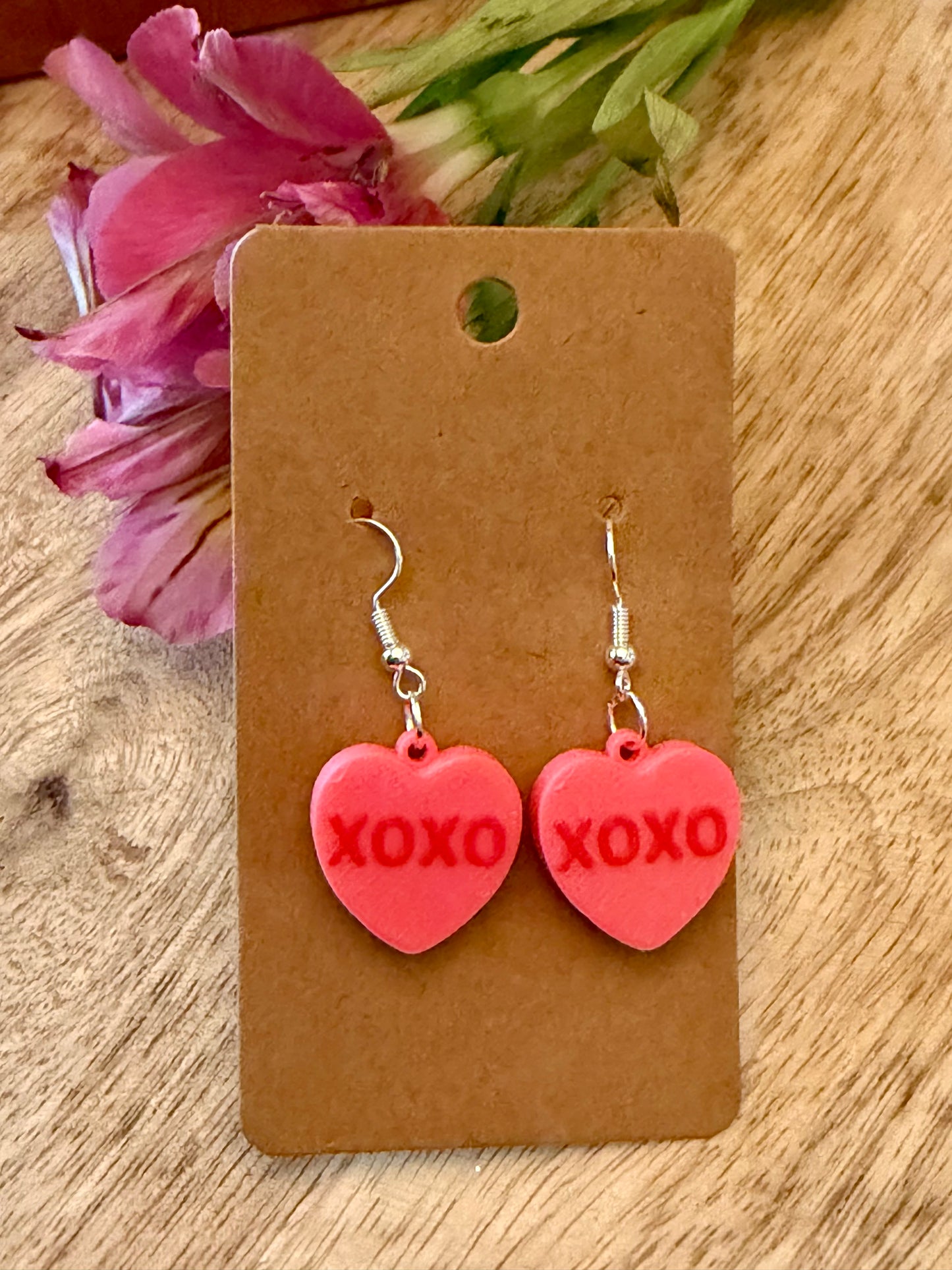 Valentines Heart Message Earrings