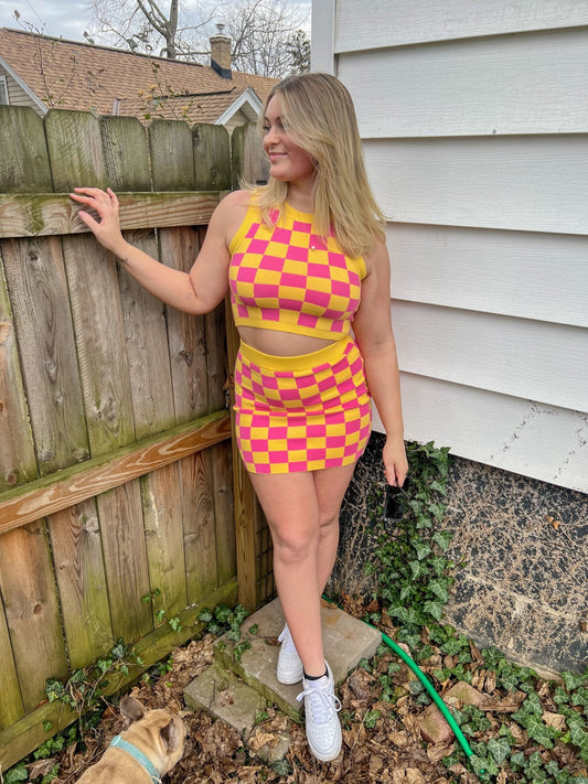 Checker Board Skirt