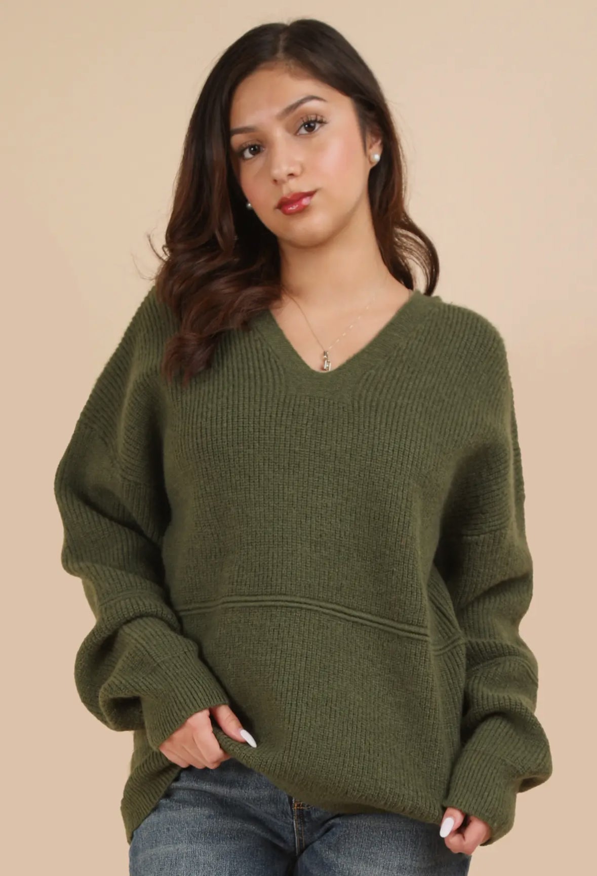 Oversized Knit Sweater Top