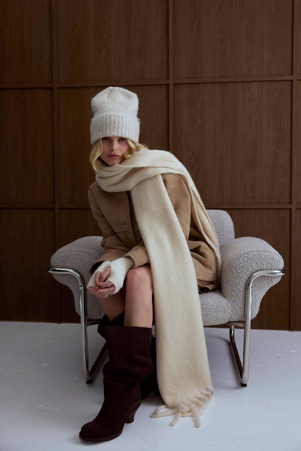 The Reykjavik Scarf -  Pebble Beige