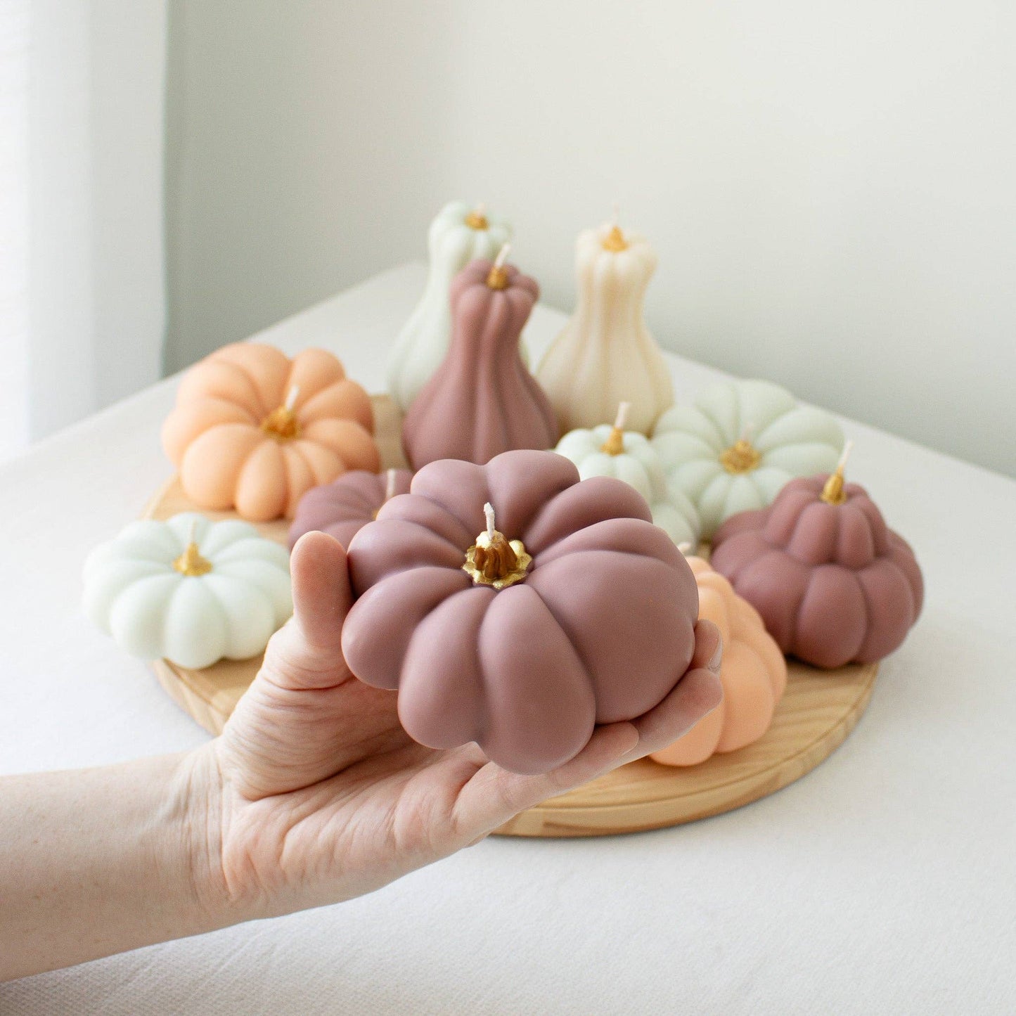 Autumn Pumpkin Decorative Candle Set of 4
