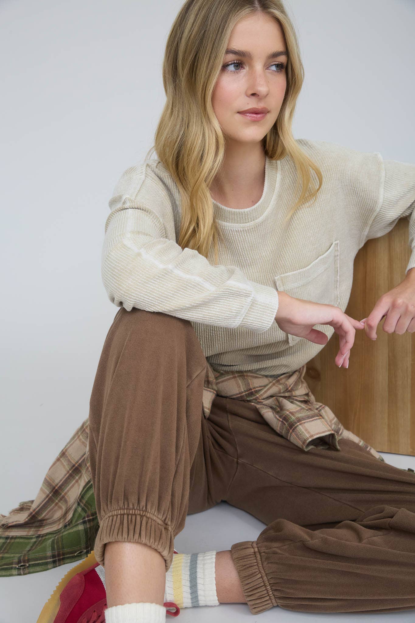 Washed Rib Knit