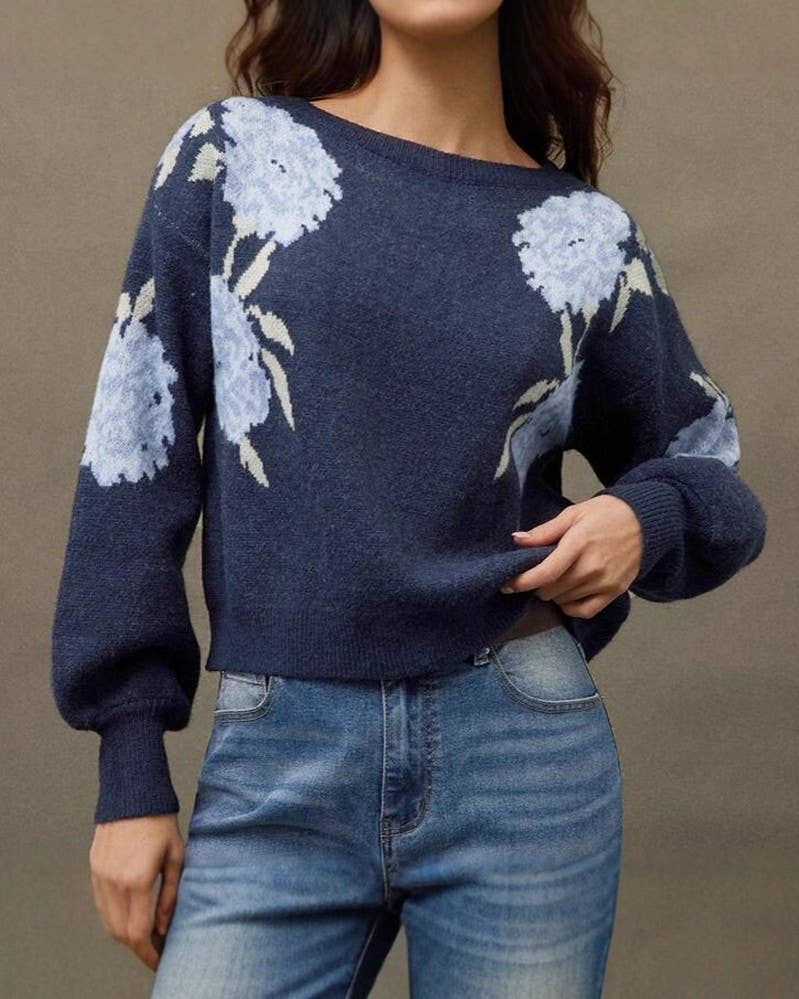 Vintage Floral Sweater